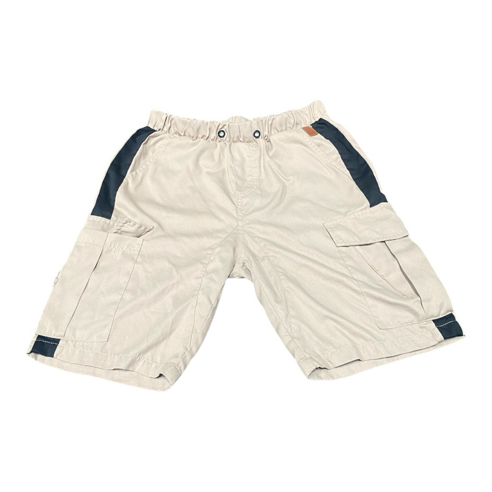 Men's Cream and Black Cargo Shorts
